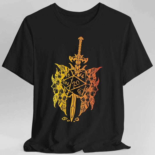 D&D Sword D20 T-shirt - Black / S