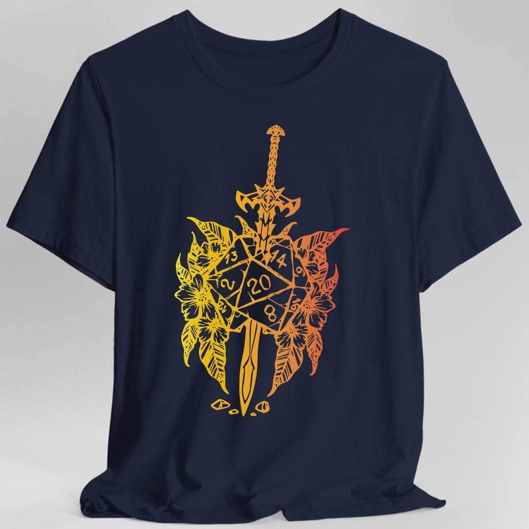 D&D Sword D20 T-shirt - Navy / S