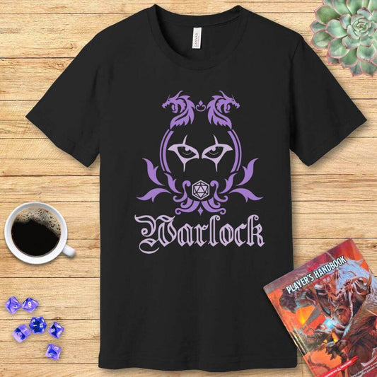 D&D Warlock Class Emblem T-Shirt - Navy / S