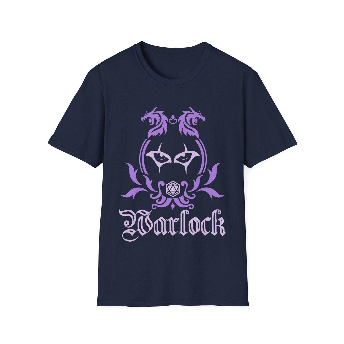 D&D Warlock Class Emblem T-Shirt - Navy / S