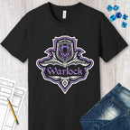 D&D Warlock Class Fancy Emblem T-Shirt - Navy / S
