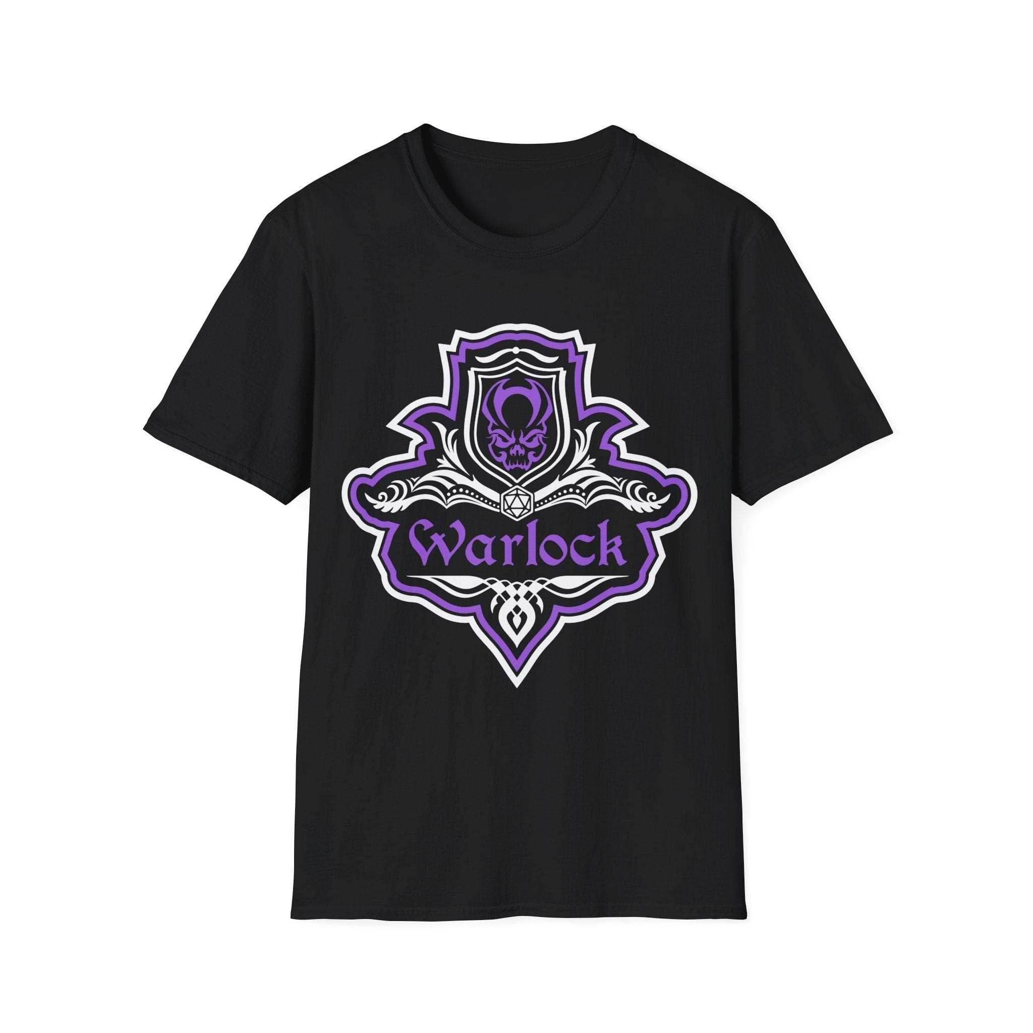 D&D Warlock Class Fancy Emblem T-Shirt - Black / S