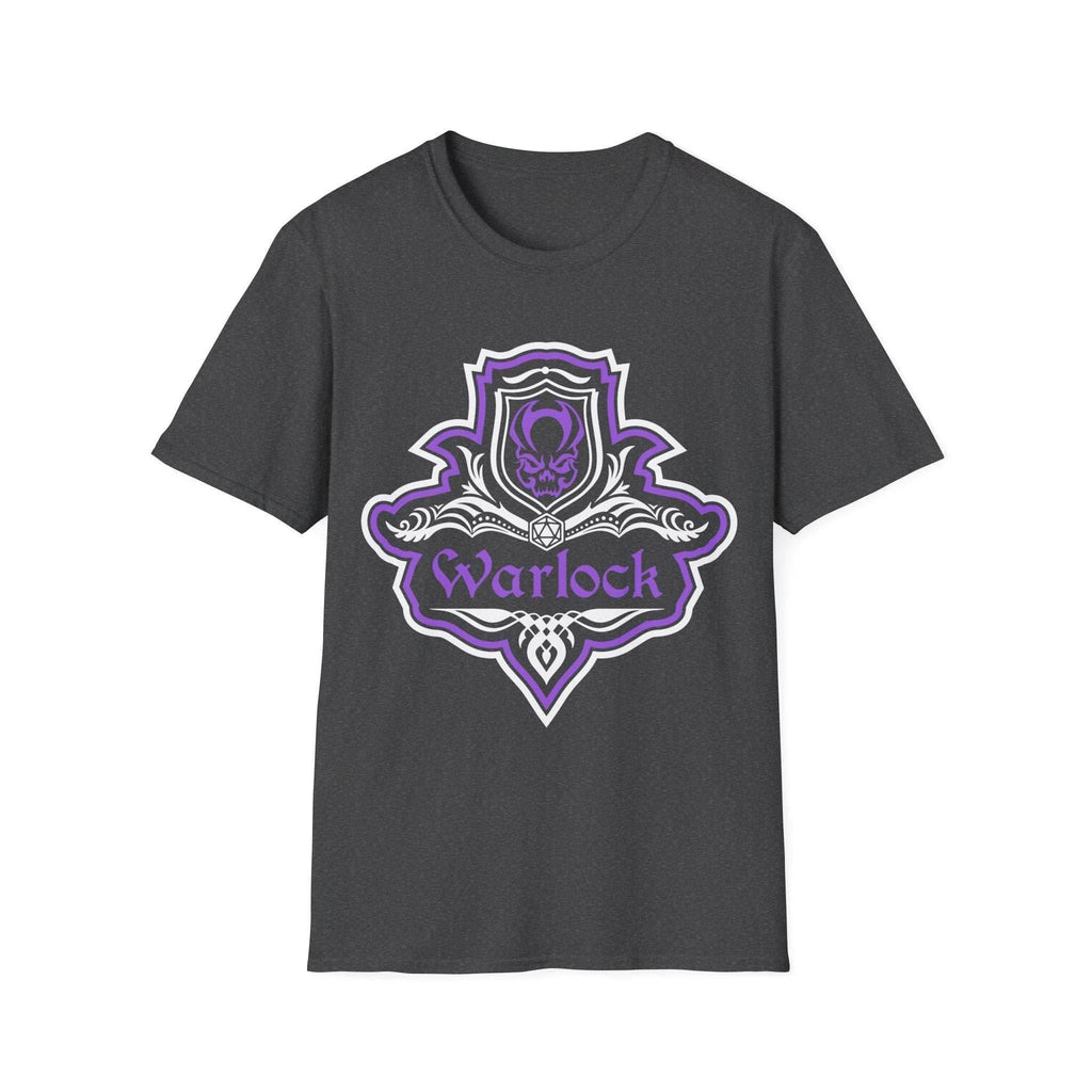 D&D Warlock Class Fancy Emblem T-Shirt - Dark Heather / S