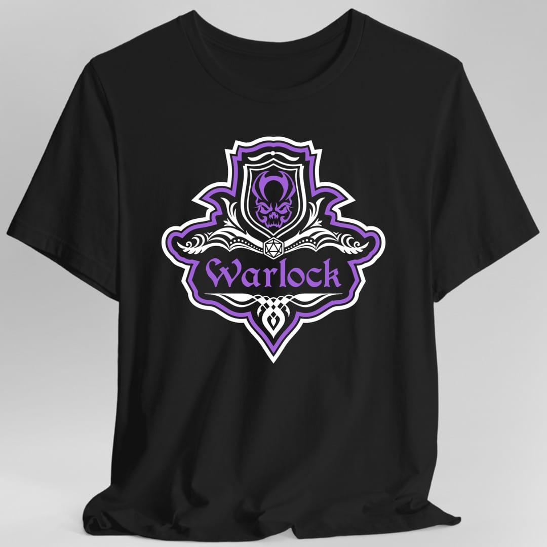 D&D Warlock Class Fancy Emblem T-Shirt