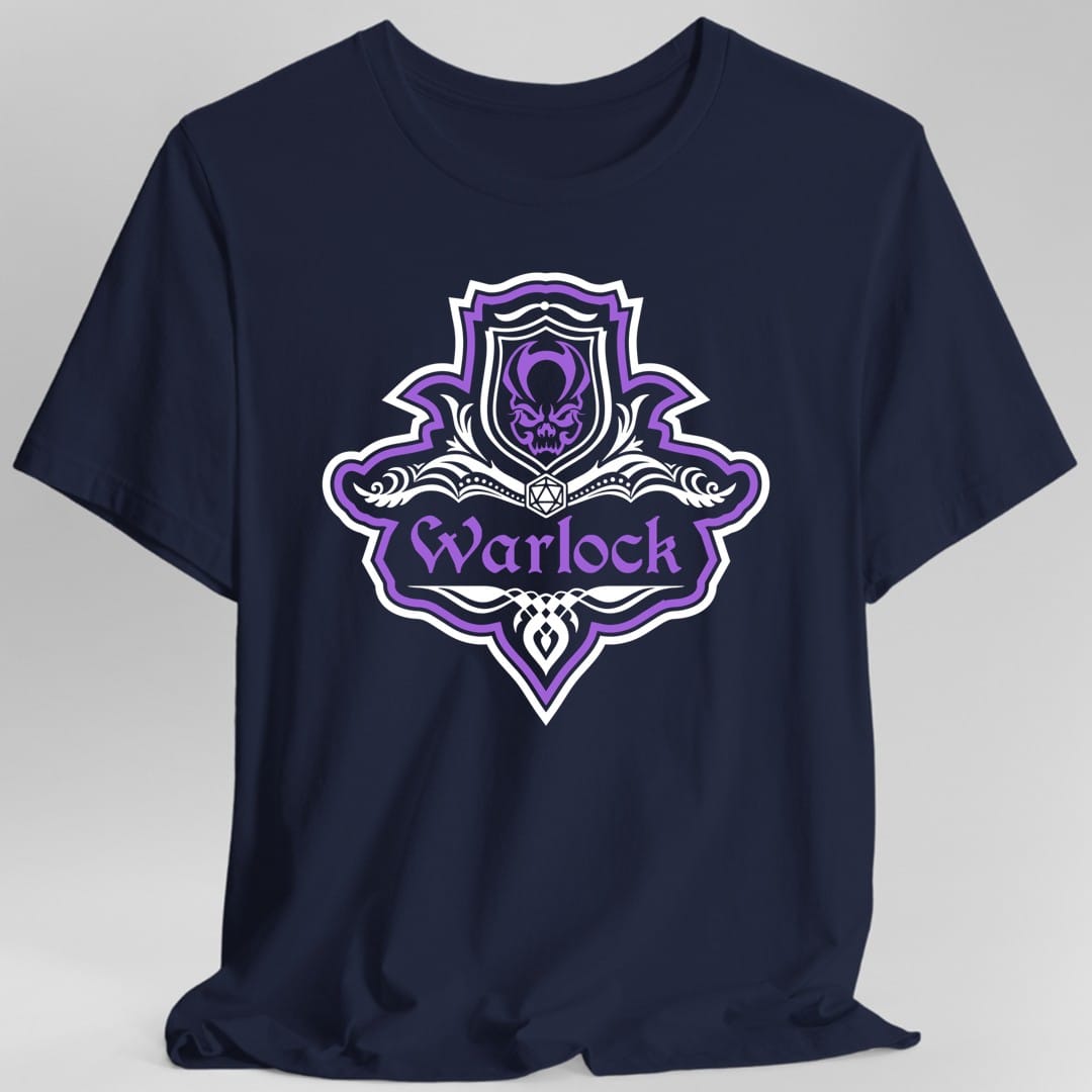 D&D Warlock Class Fancy Emblem T-Shirt