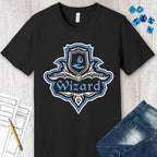 D&D Wizard Class Fancy Emblem T-Shirt - Navy / S