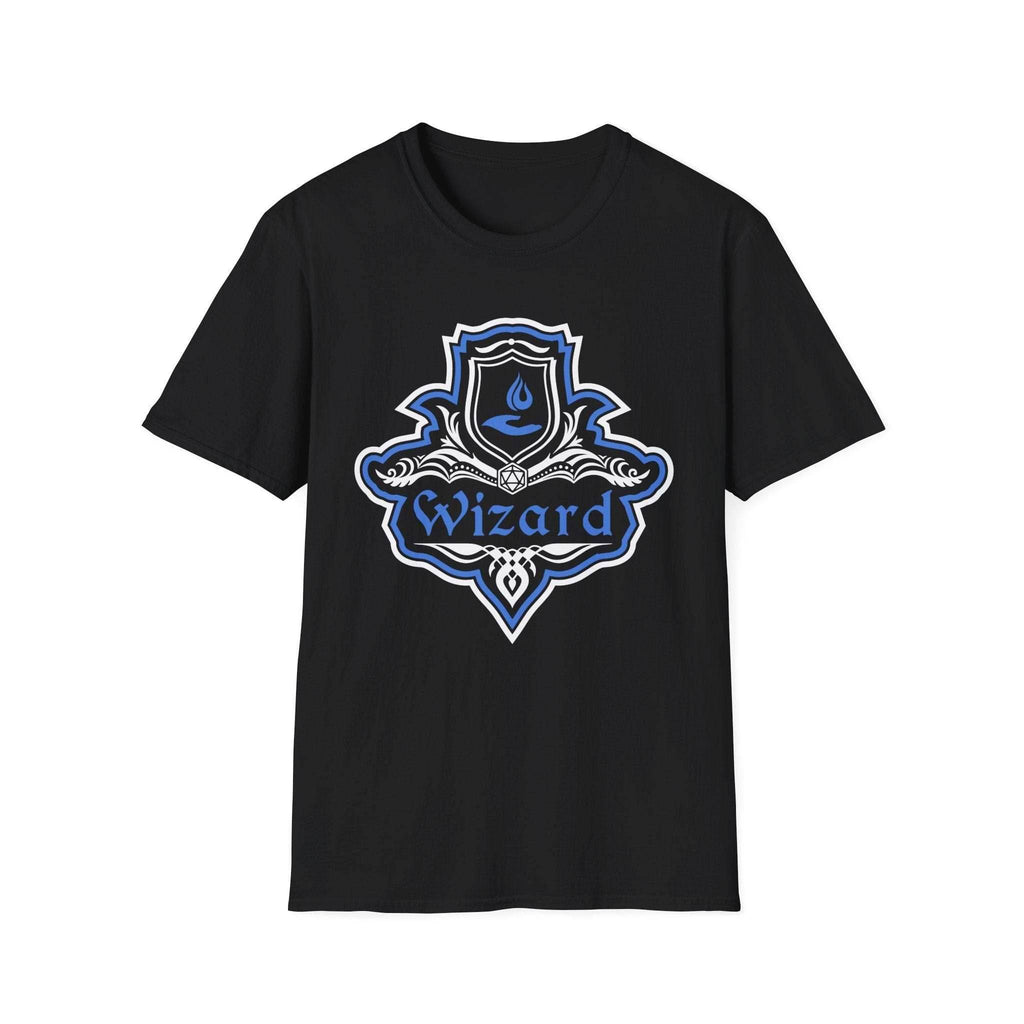 D&D Wizard Class Fancy Emblem T-Shirt - Black / S