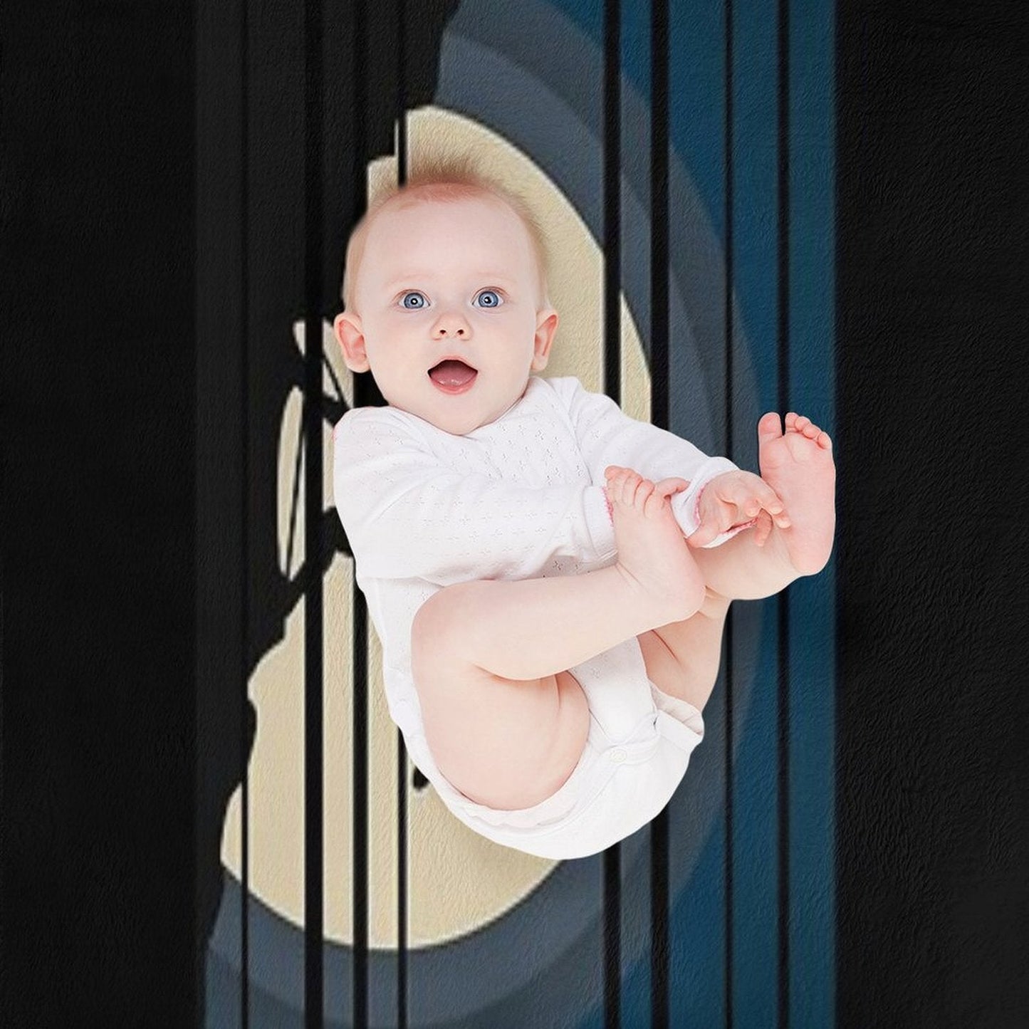 Moon Silhouette Lead. Rock Climbing Throw Blanket