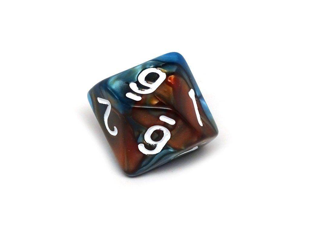 D10 Pack - Ten Count Pack of Cobalt and Copper Granite 10 Sided Dice - 