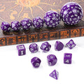 Roll D100 Dice Set – 15 Pieces Purple Acrylic Polyhedral Dice
