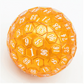 45mm Metal D100 - Orange with White Font - 
