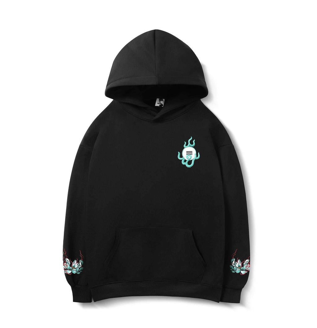 KH9033 Blue Kirin Embroidery Hoodie - Black / S