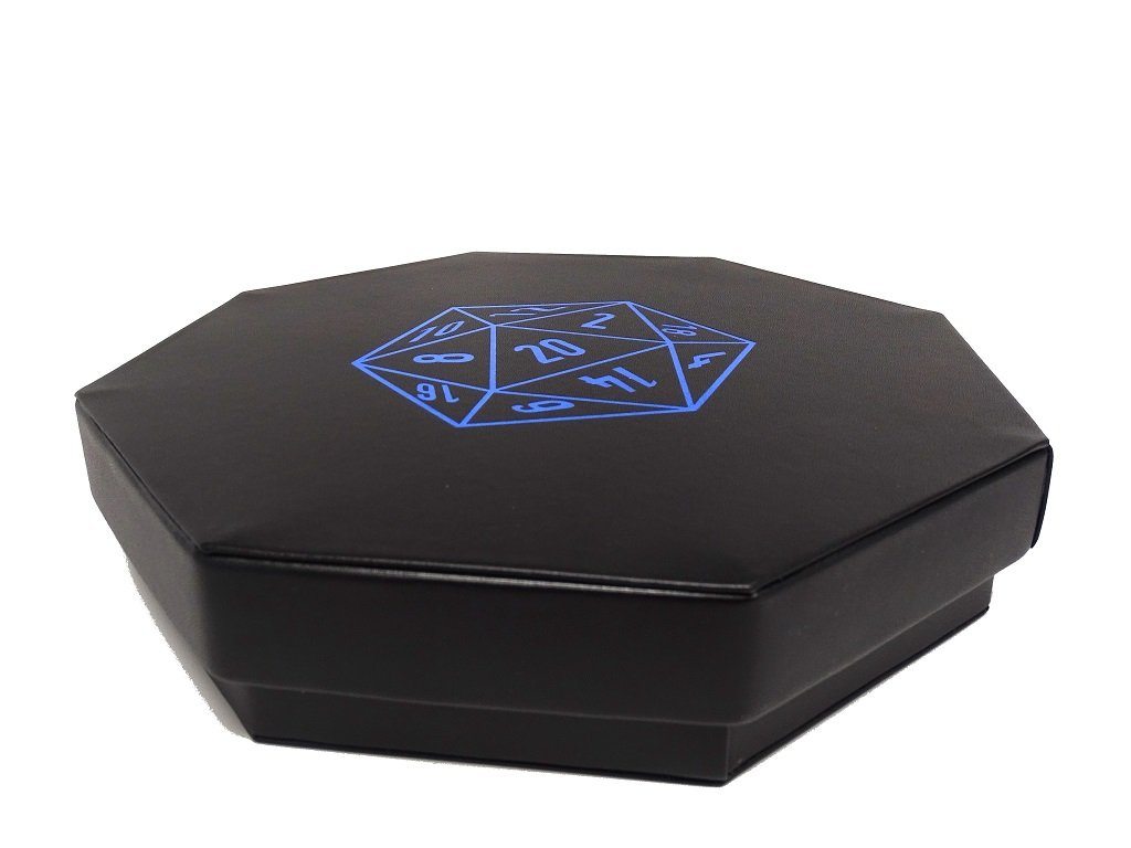 D20 Design Dice Tray With Dice Staging Area and Lid