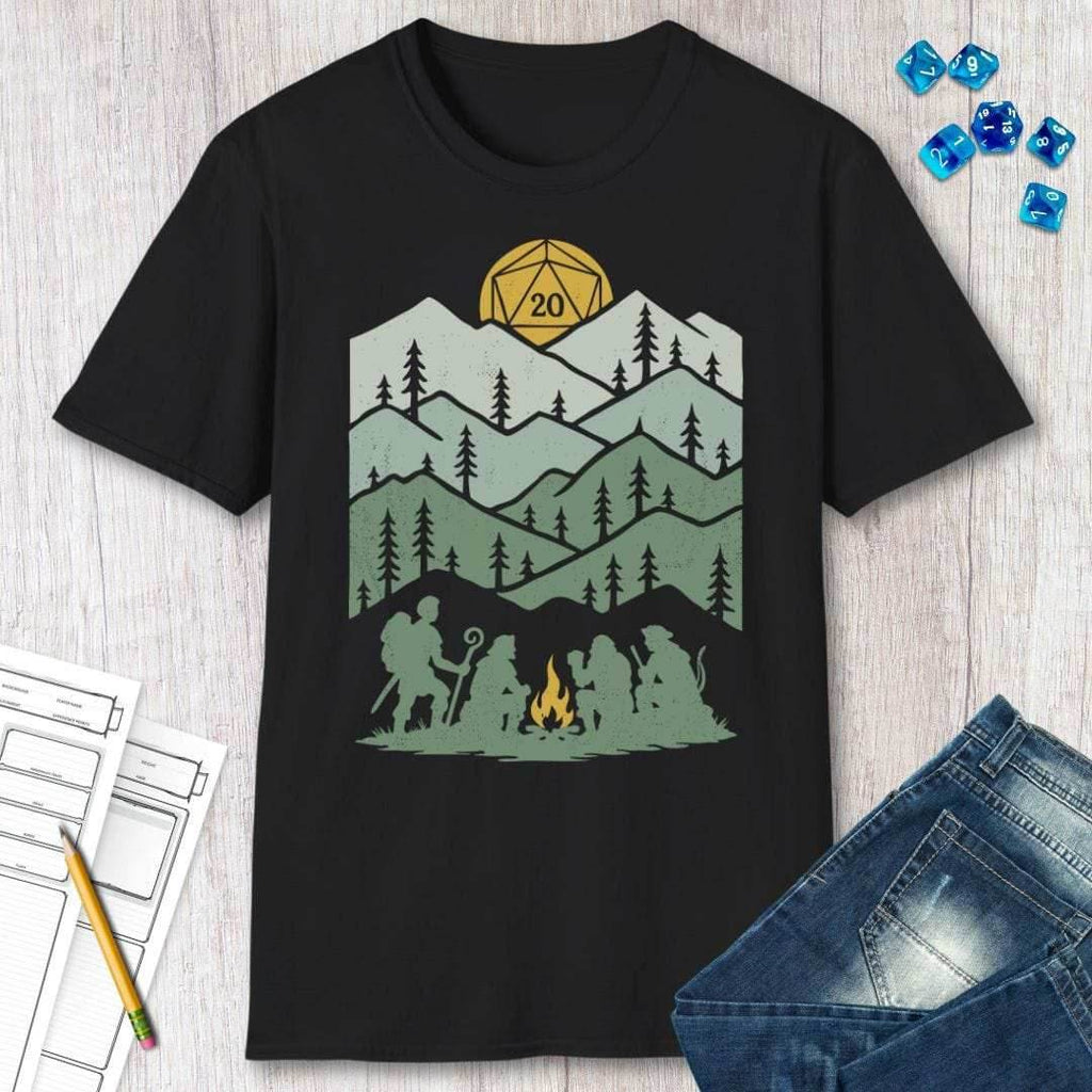 D20 Dice Shirt - Long Rest - Dark Chocolate / S