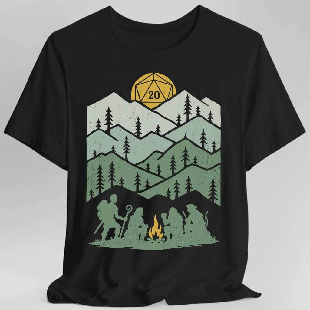 D20 Dice Shirt - Long Rest - Black / S