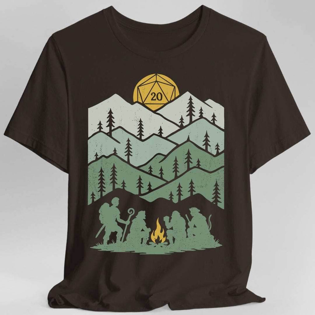 D20 Dice Shirt - Long Rest - Dark Chocolate / S