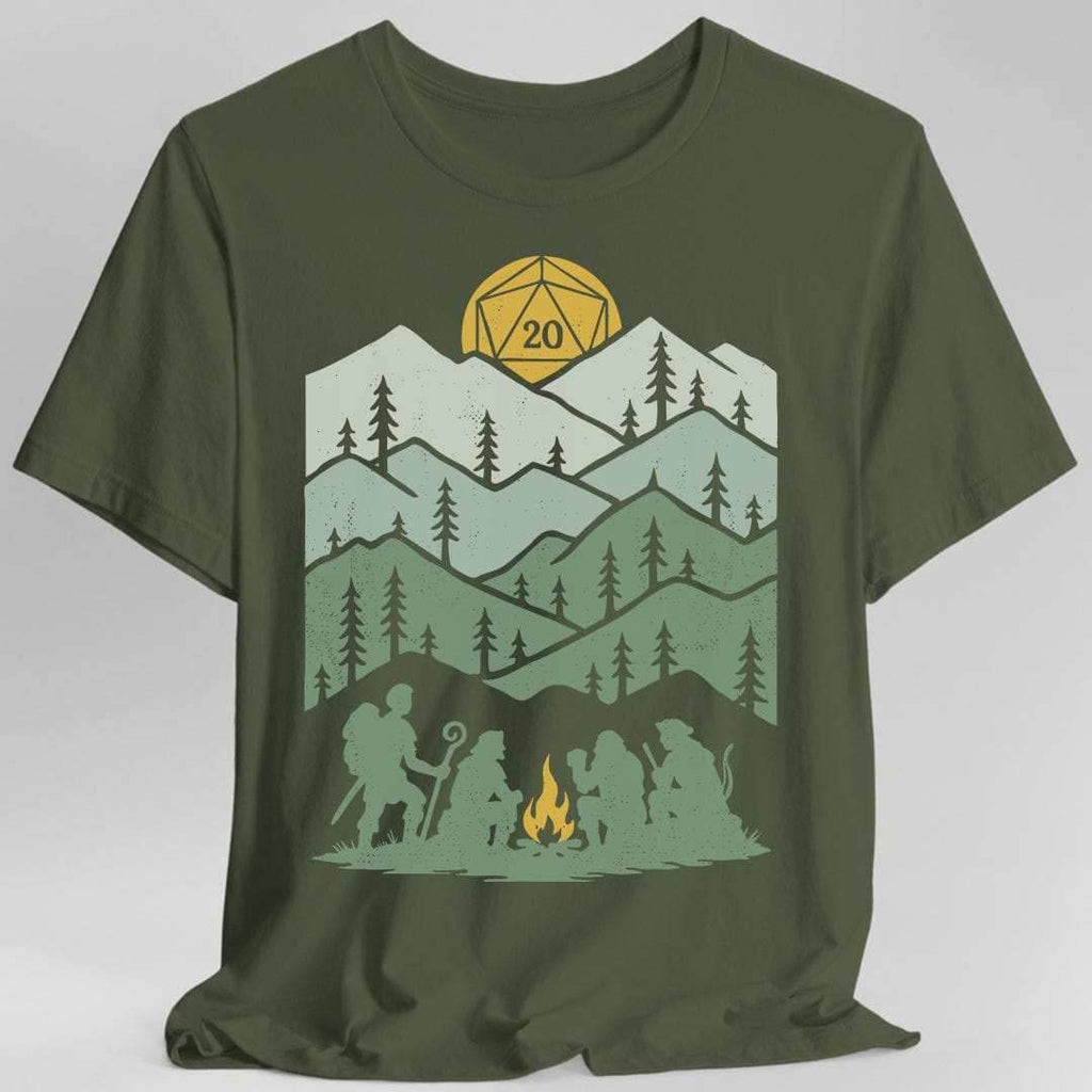 D20 Dice Shirt - Long Rest - Military Green / S