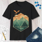 D20 Mountain Landscape T-Shirt - Black / S
