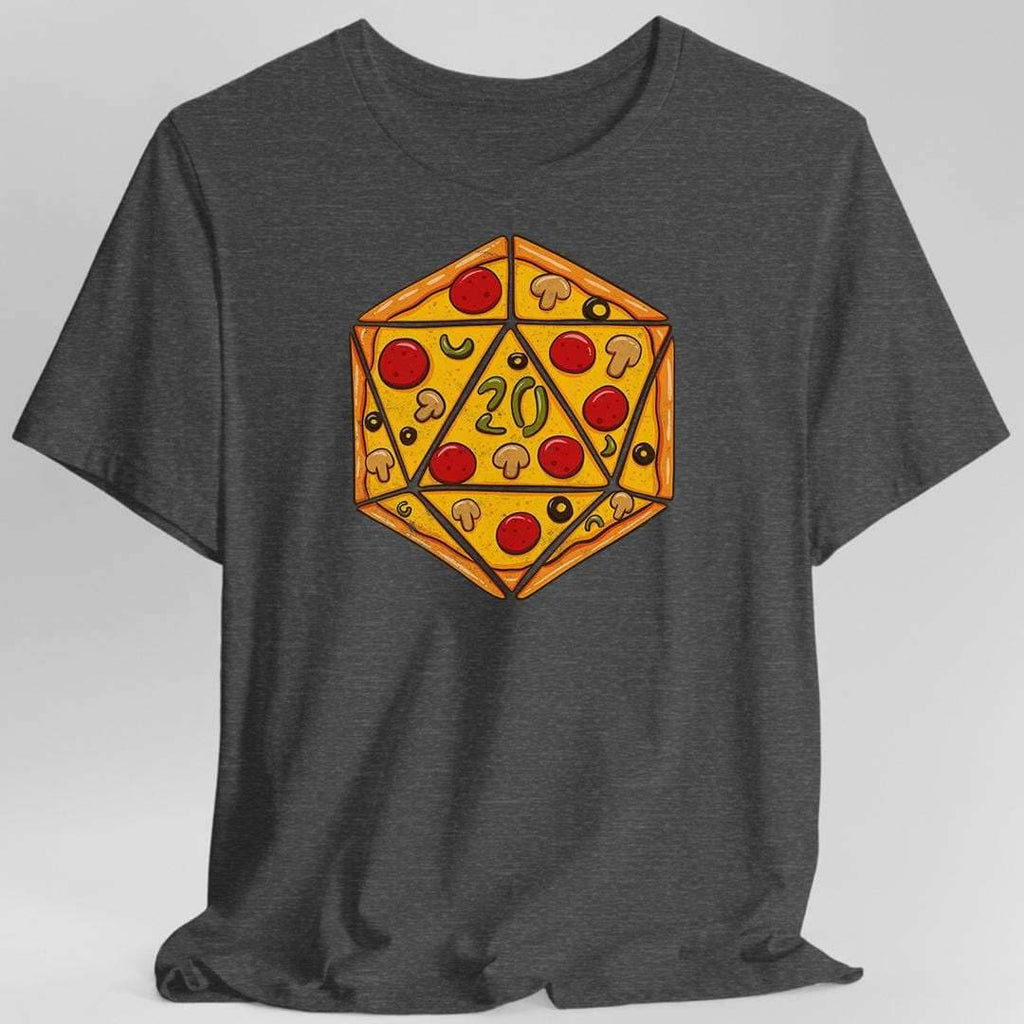 D20 Pizza Shirt Shirt - Dark Heather / S