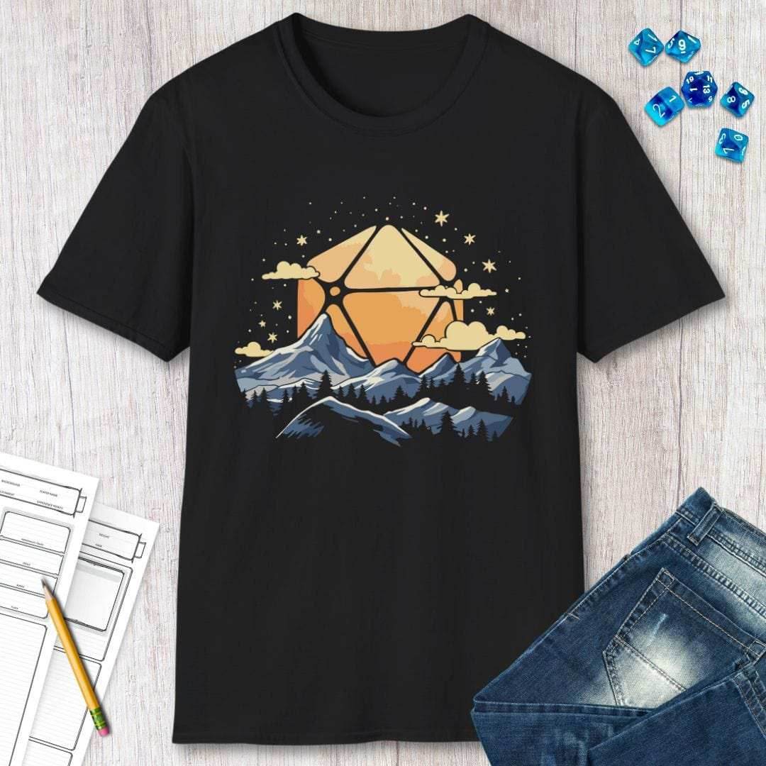 D20 Sun Landscape Blue Orange - Navy / S