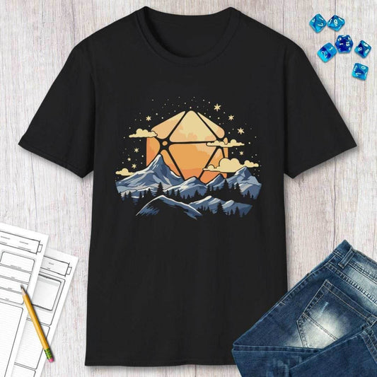 D20 Sun Landscape Blue Orange - Navy / S