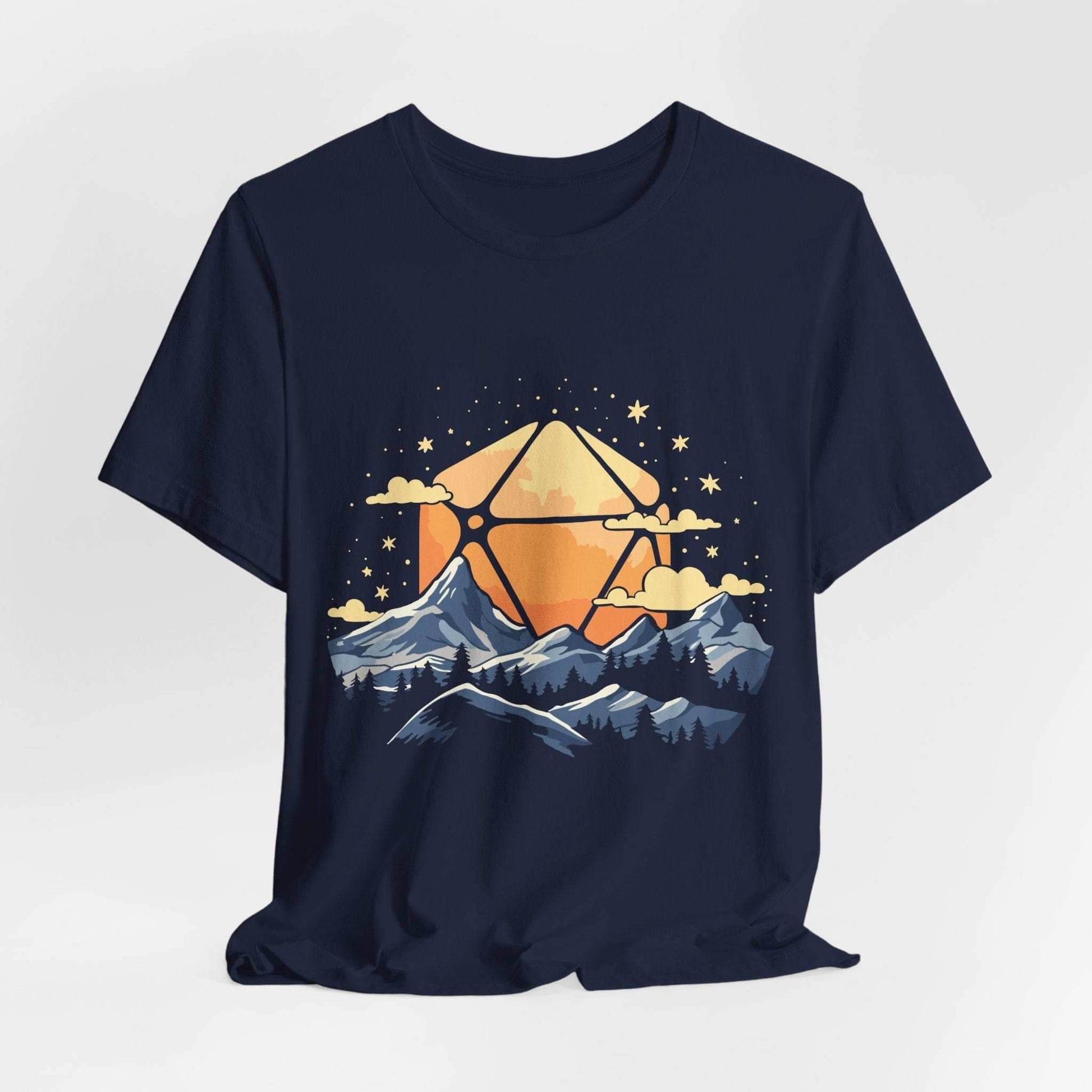 D20 Sun Landscape Blue Orange - Navy / S