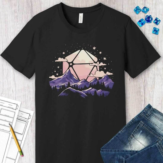 D20 Sun Landscape Purple Pink - Navy / S
