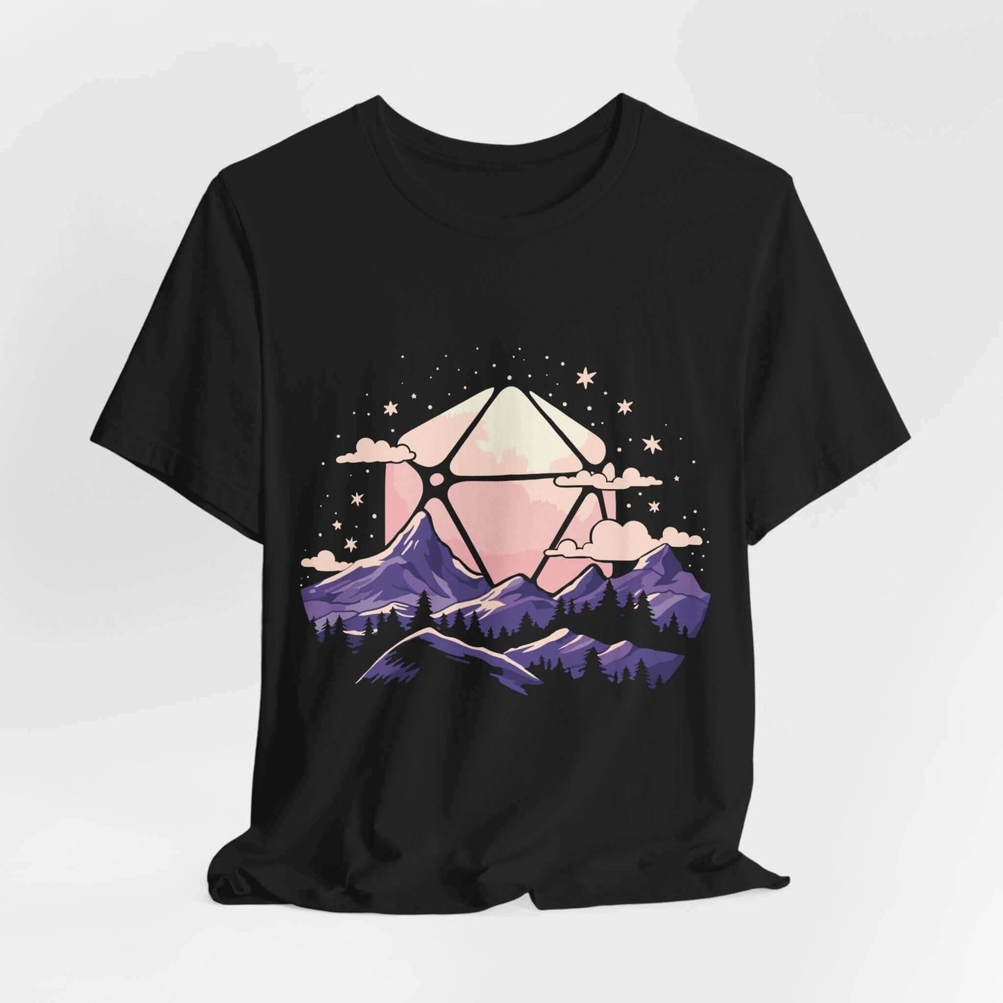 D20 Sun Landscape Purple Pink - Black / S