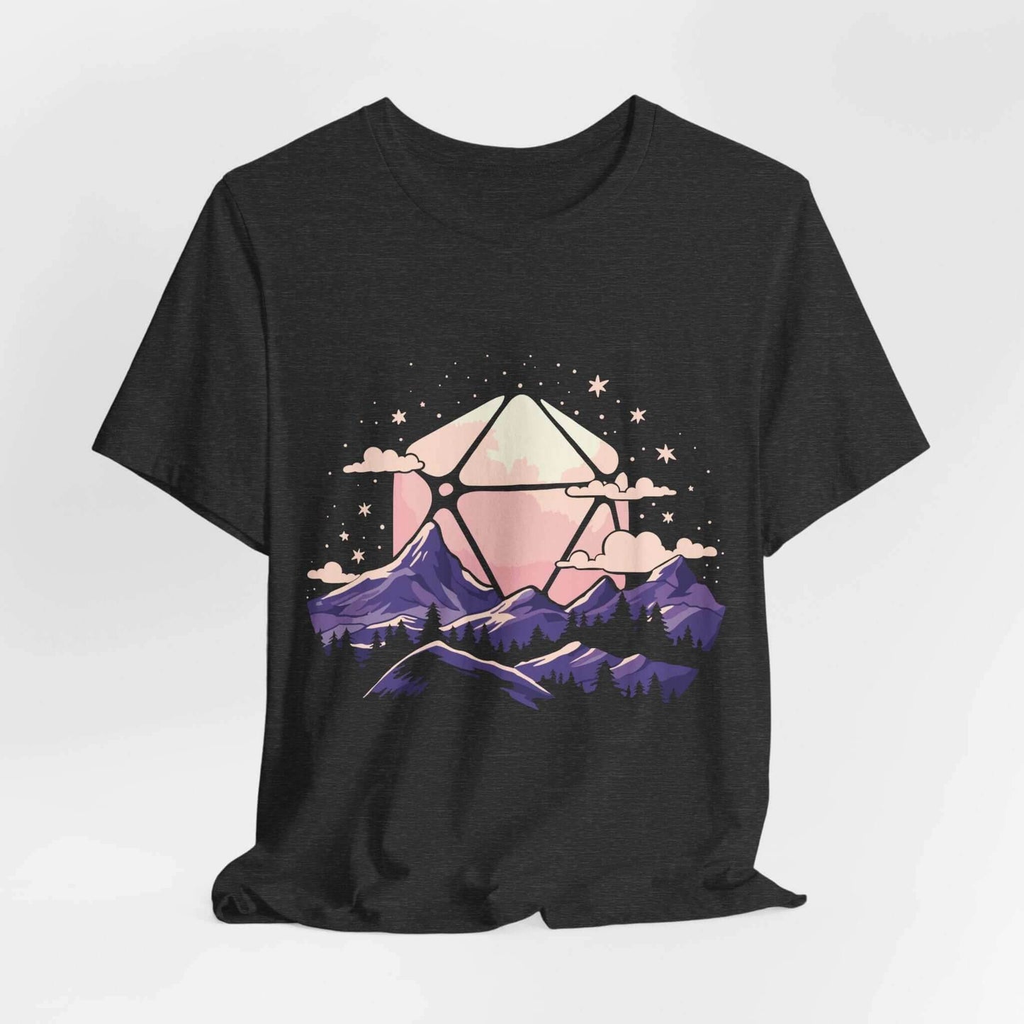 D20 Sun Landscape Purple Pink - Dark Heather / S