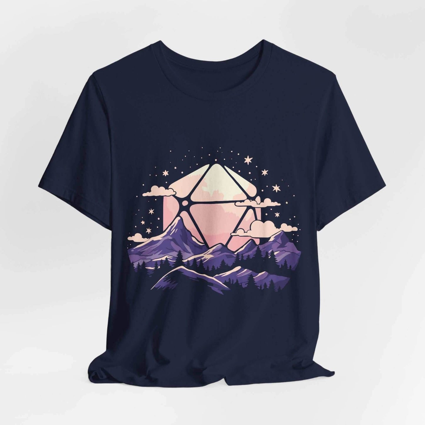 D20 Sun Landscape Purple Pink - Navy / S
