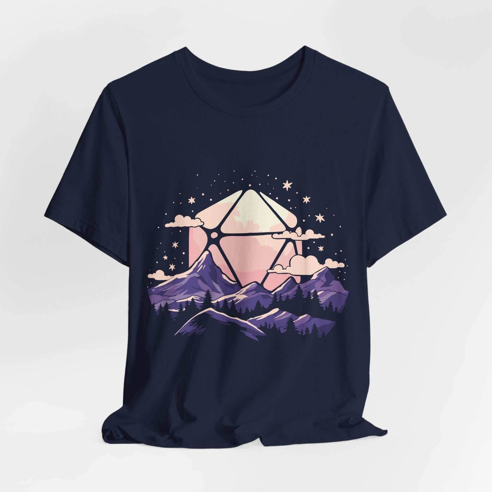D20 Sun Landscape Purple Pink - Navy / S