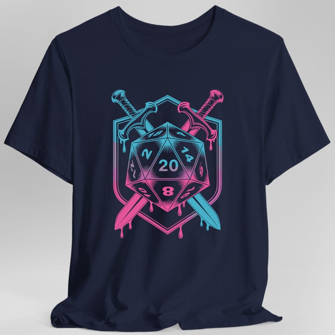 D20 Dice Sword Crest T-Shirt