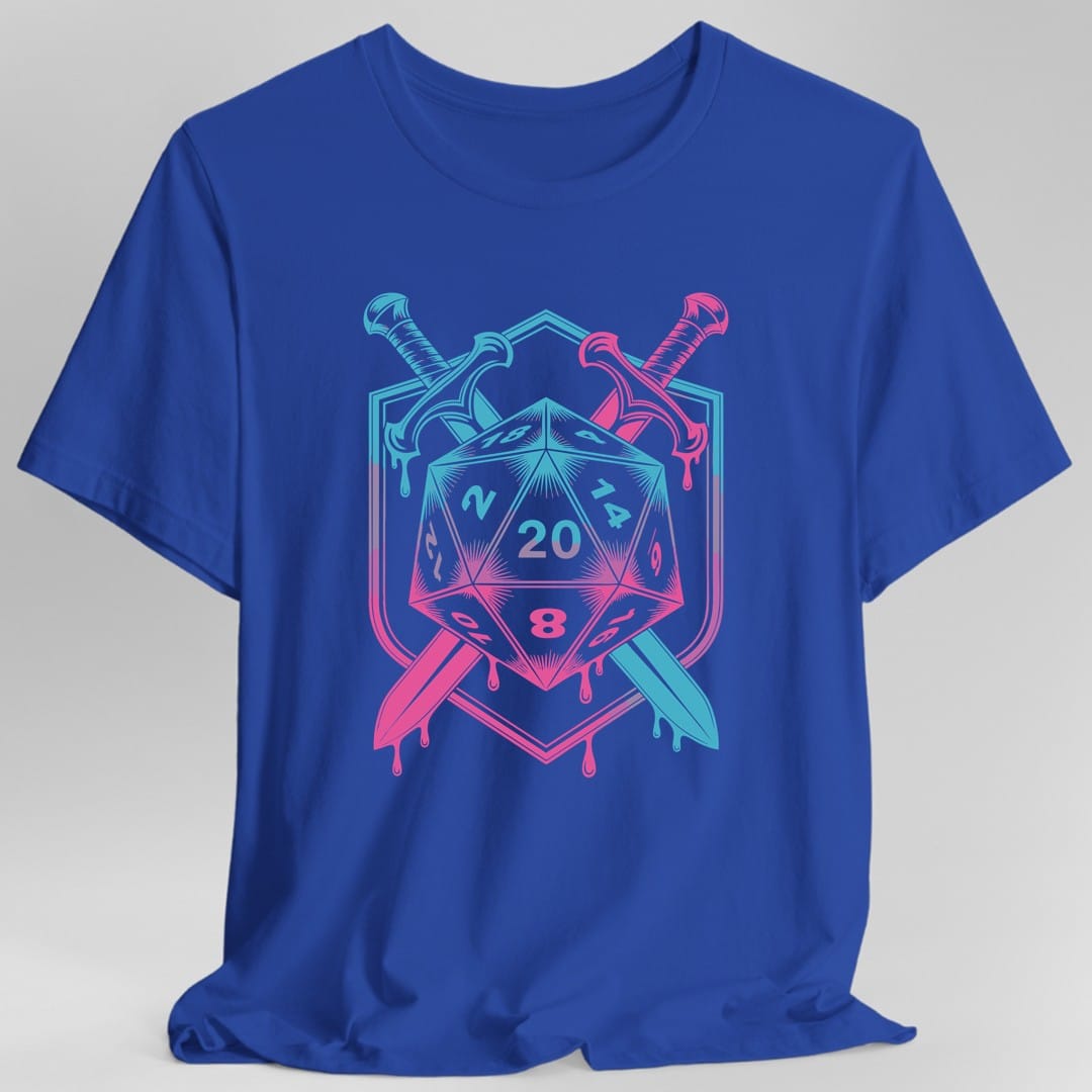 D20 Dice Sword Crest T-Shirt