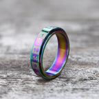 D20 Random Number Stainless Steel Spinner Dice Ring
