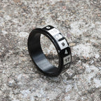 D20 Random Number Stainless Steel Spinner Dice Ring
