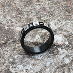 D20 Random Number Stainless Steel Spinner Dice Ring