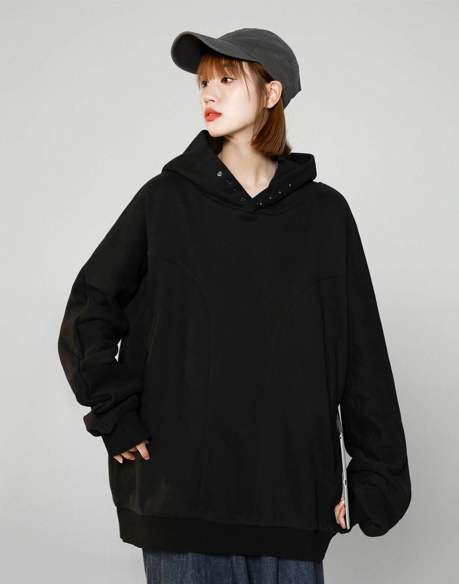 Women's Casual Hidden Hoodie - Beige / S