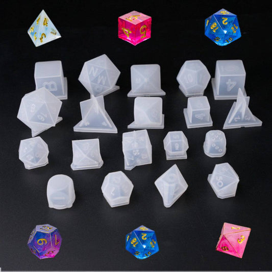 Dice - DIY Dice Rounded Corners Multi-specification Crystal Epoxy Mold (Dice Not Included)