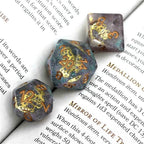 Glitter Mini Gearwheel Dice 7-Dice Dungeons and Dragons RPG - 