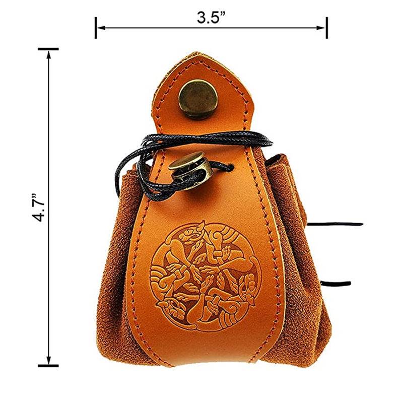 Dice Bag - Dice Pull Bag Vintage Suede Leather Jewelry