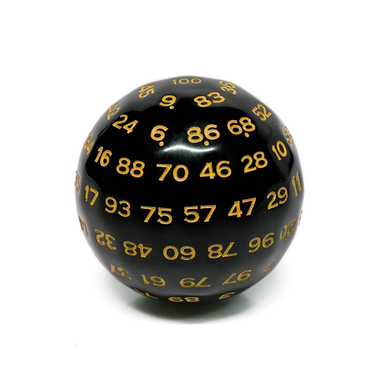 D100-Black Opaque w/Yellow Numbers - 