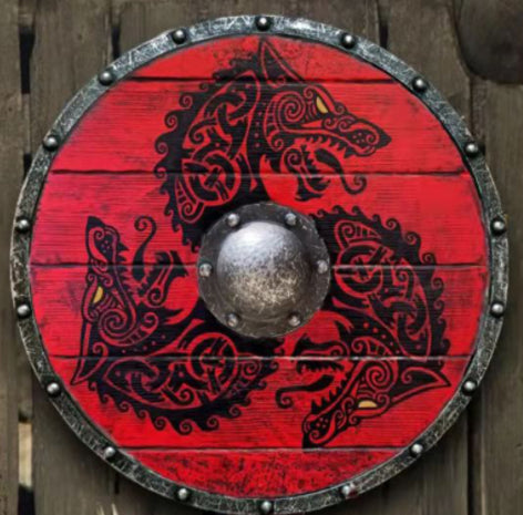 Armor - Buckler Of Protection From Arrows Viking Battle Shield 30cm Wooden Shield Decoration Pendant