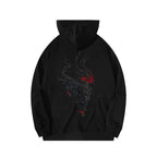 KH9229 Reindeer Embroidery Hoodie - Black / S