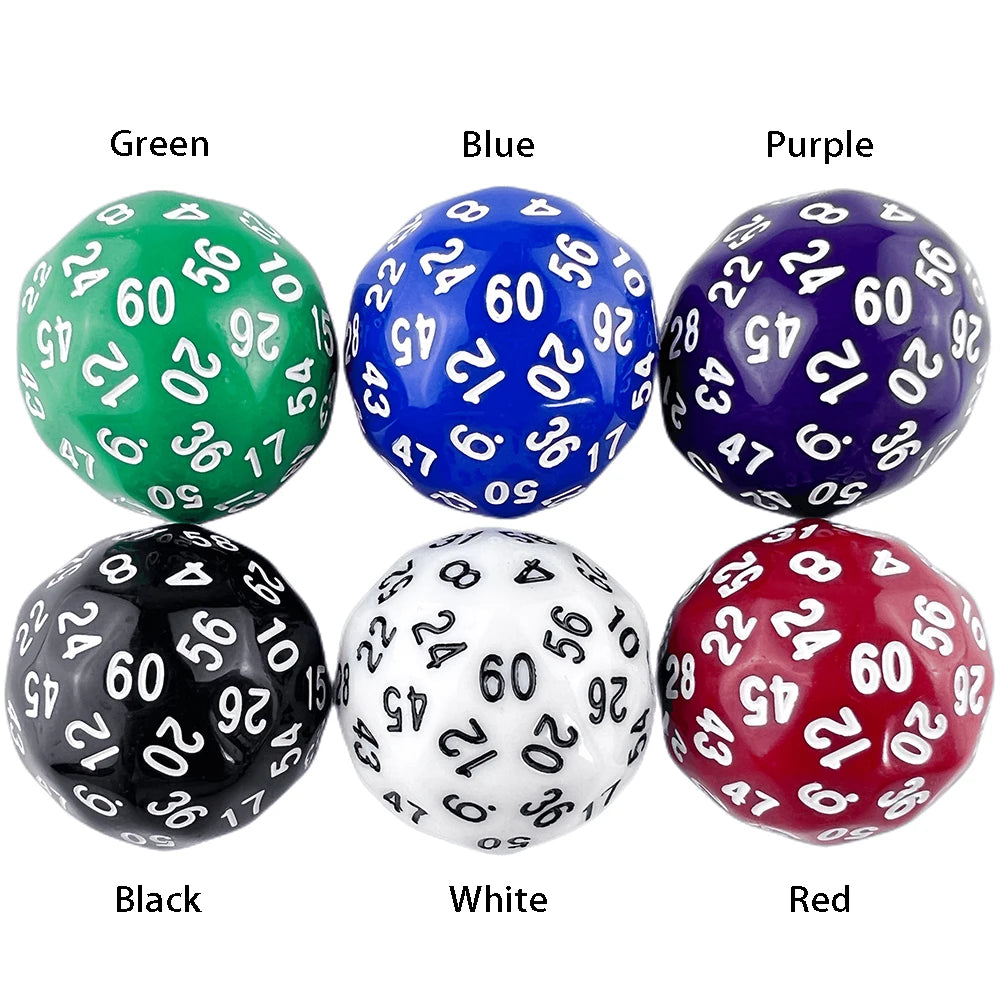 D60 Dice 1Pc Plastic Ball for Board Game Table Party Games Valentine Gift