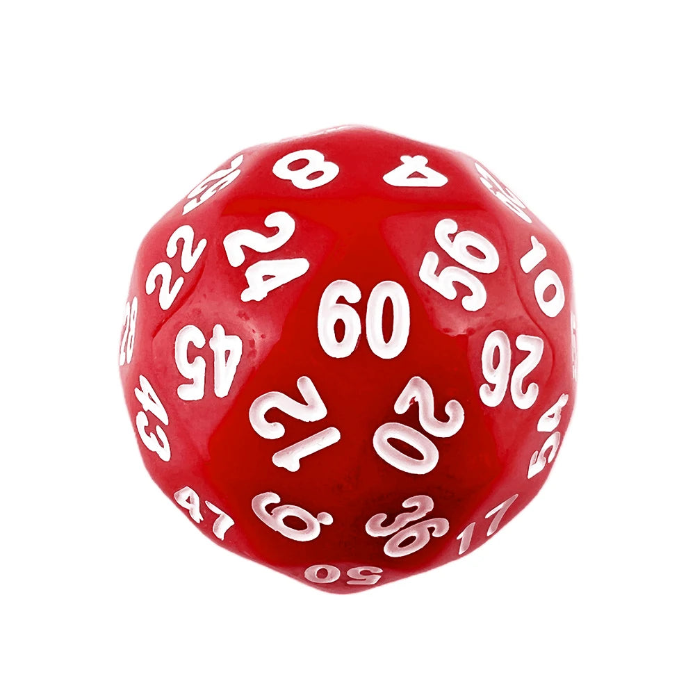 D60 Dice 1Pc Plastic Ball for Board Game Table Party Games Valentine Gift