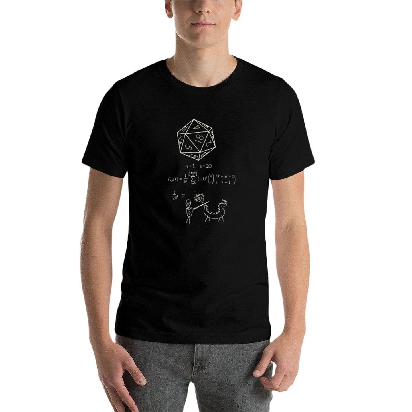 The Science of 20 Sided Dice.  Fade-proof Color T-Shirt
