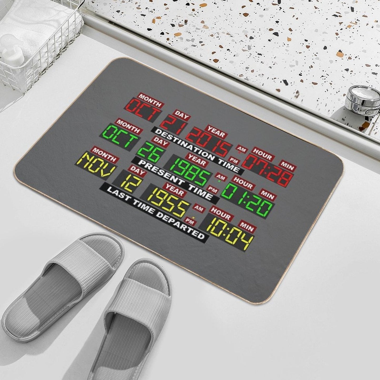 TIME CIRCUITS ON!  Slip-Resistant Bath Mat