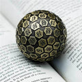 Metal Single 100 Sided Polyhedral Dice (D100) | Brass Color Solid (45mm) - 