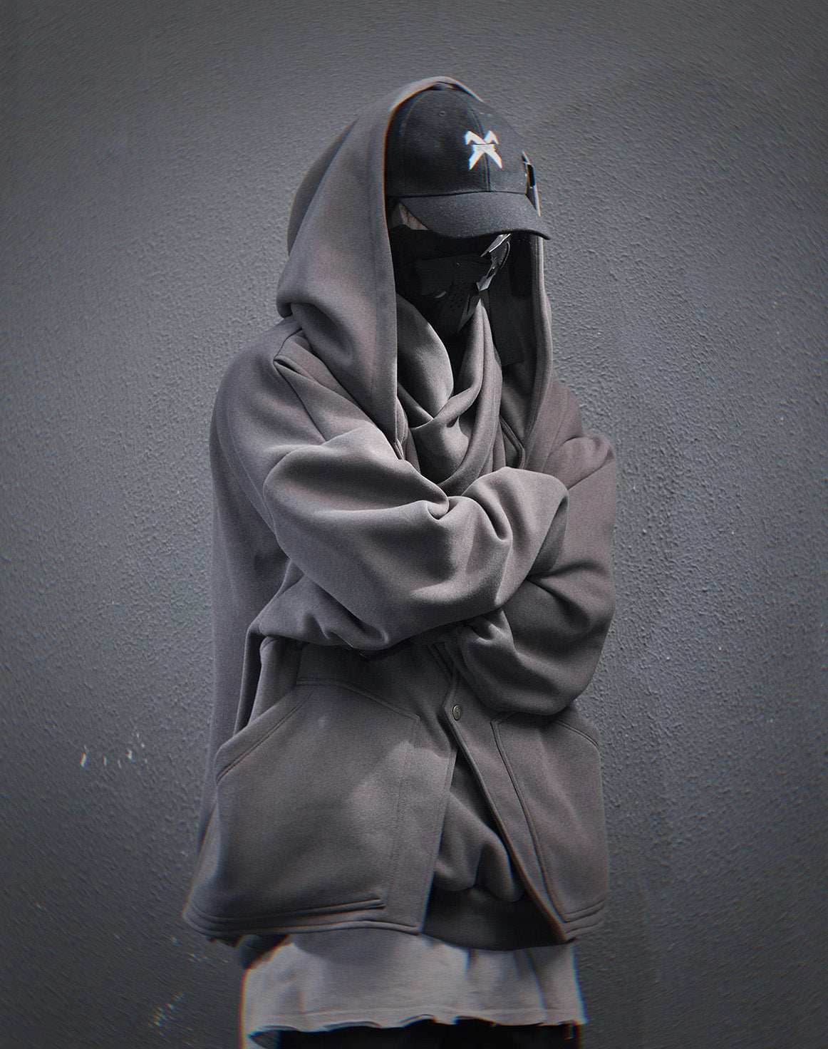 HiH57 Grey Assassin Hoodie - M