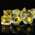 Yellow Starfish Dice 7-Dice Set Resin Dungeons and Dragons Dice - 